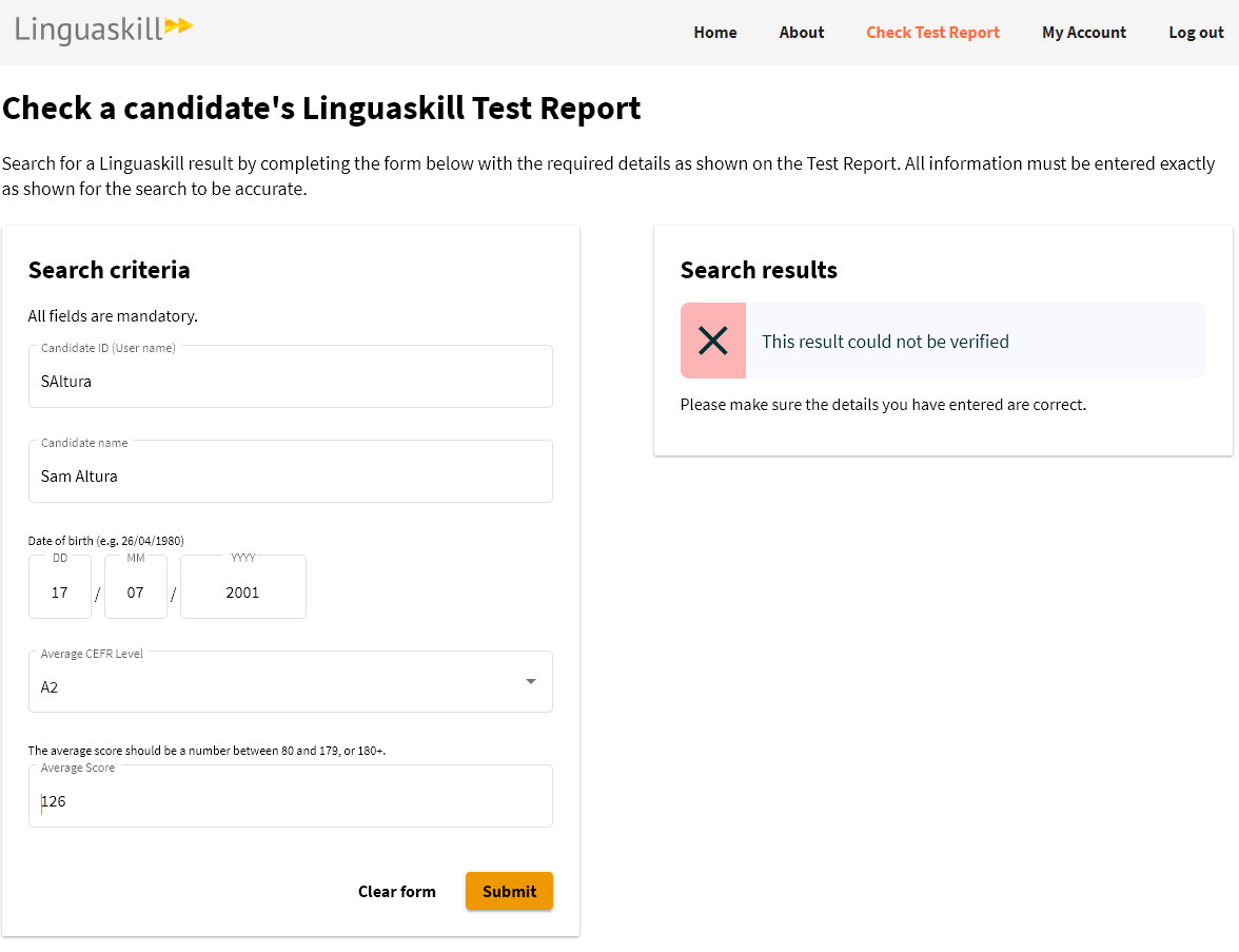 Candidate Test Experience – Linguaskill